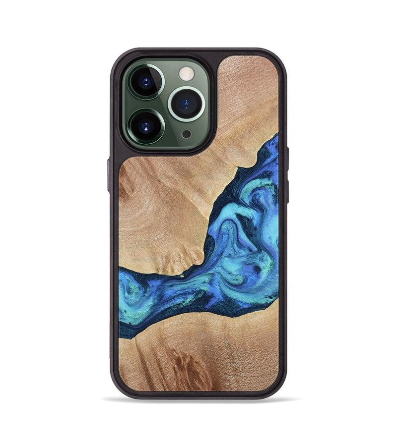 iPhone 13 Pro Wood Phone Case - Luke (Blue, 790951)