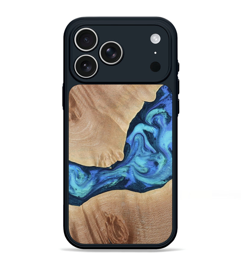 iPhone 17 Pro Max Wood Phone Case - Luke (Blue, 790951)