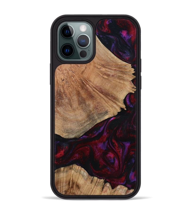 iPhone 12 Pro Max Wood Phone Case - Eduardo (Red, 791016)