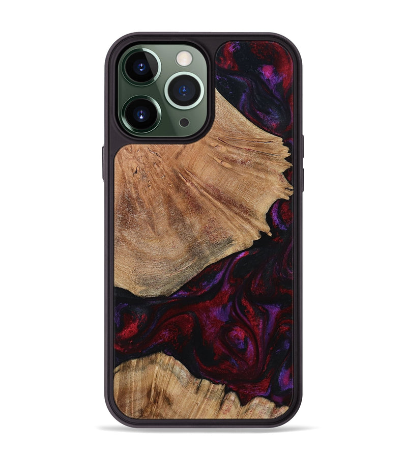 iPhone 13 Pro Max Wood Phone Case - Eduardo (Red, 791016)