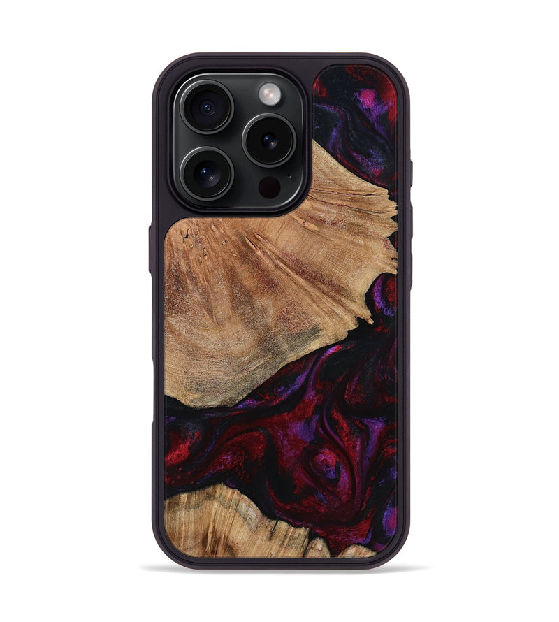 iPhone 16 Pro Wood Phone Case - Eduardo (Red, 791016)