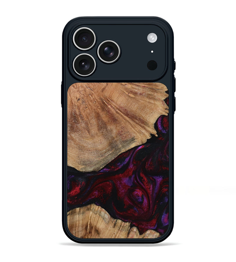 iPhone 17 Pro Max Wood Phone Case - Eduardo (Red, 791016)