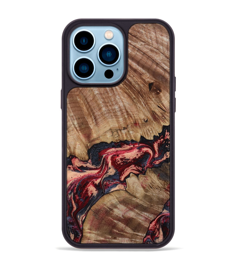 iPhone 14 Pro Max Wood Phone Case - Judge (Red, 791017)