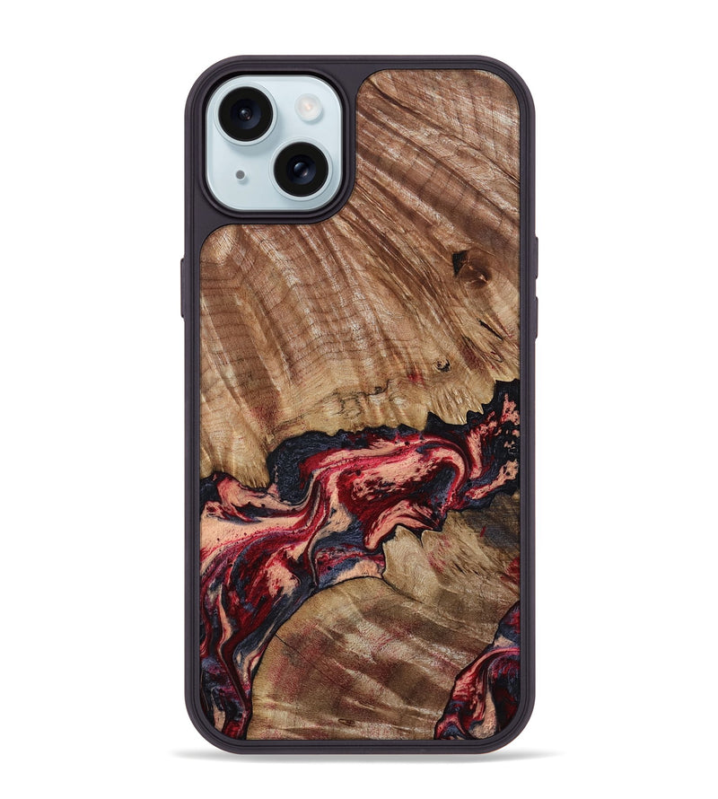 iPhone 15 Plus Wood Phone Case - Judge (Red, 791017)