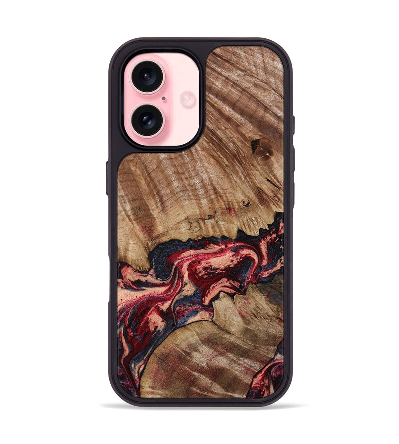 iPhone 16 Wood Phone Case - Judge (Red, 791017)