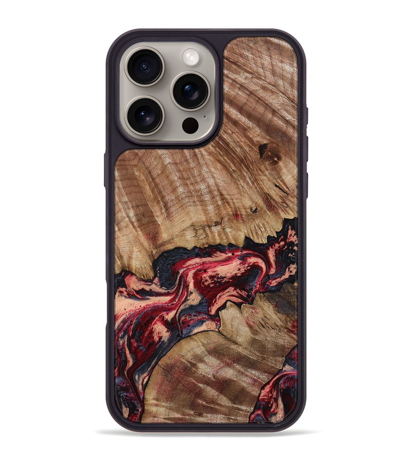iPhone 16 Pro Max Wood Phone Case - Judge (Red, 791017)