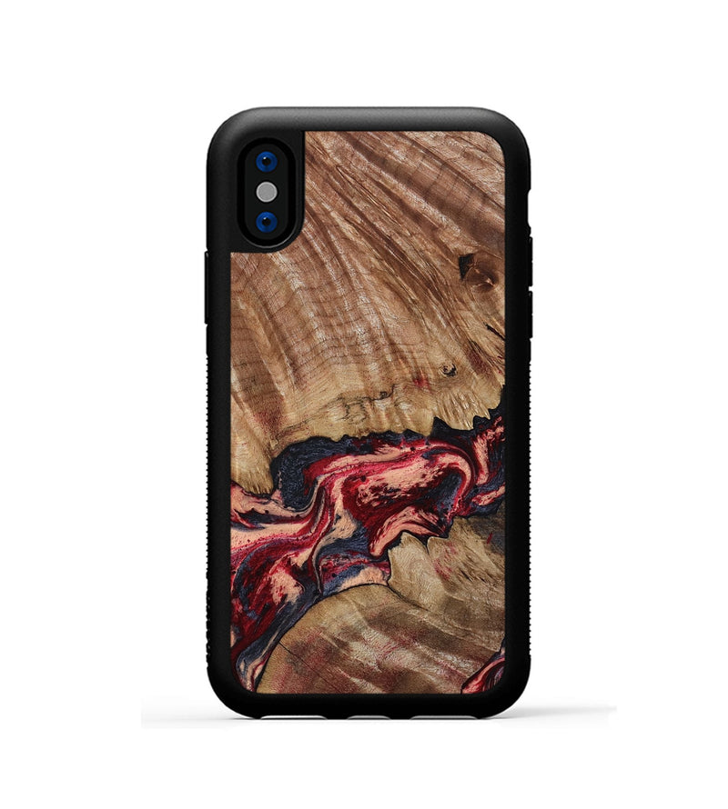 iPhone Xs Wood Phone Case - Judge (Red, 791017)
