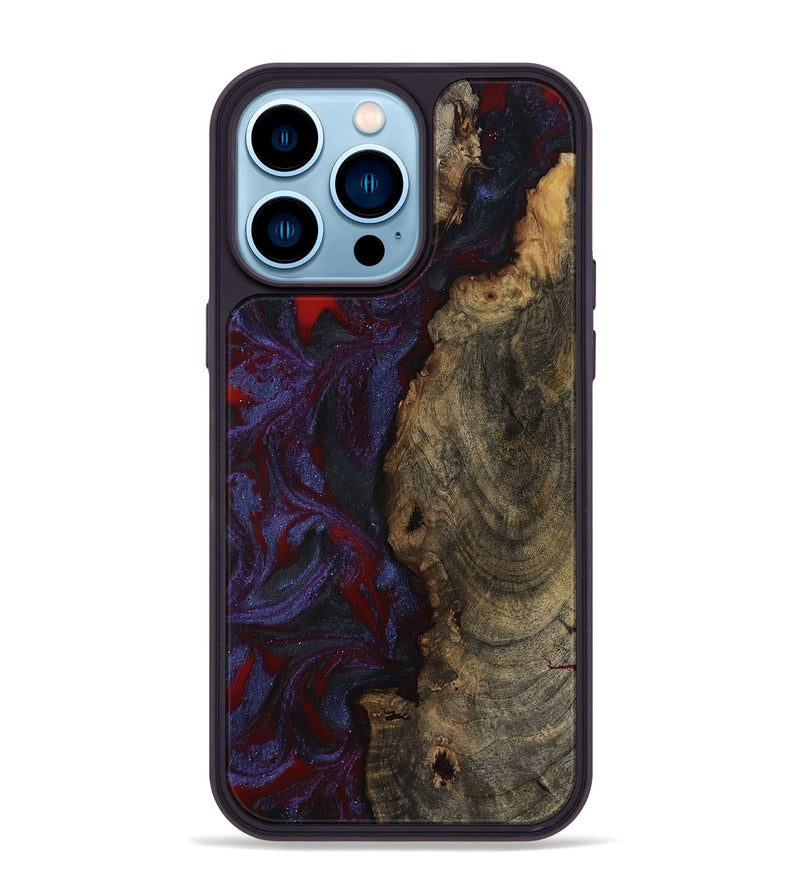 iPhone 14 Pro Max Wood Phone Case - Lexie (Red, 791018)