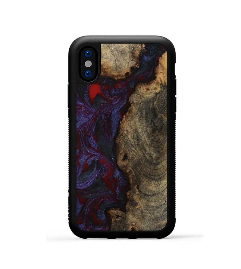 iPhone Xs Wood Phone Case - Lexie (Red, 791018)