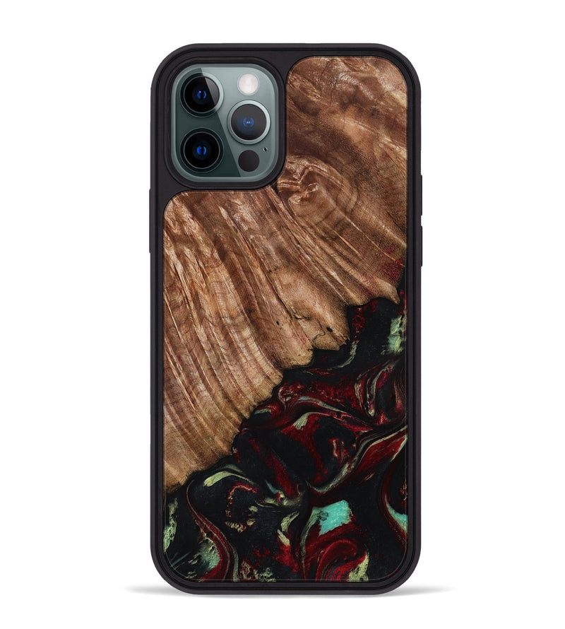 iPhone 12 Pro Max Wood Phone Case - Dakari (Red, 791019)