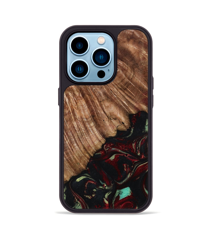 iPhone 14 Pro Wood Phone Case - Dakari (Red, 791019)