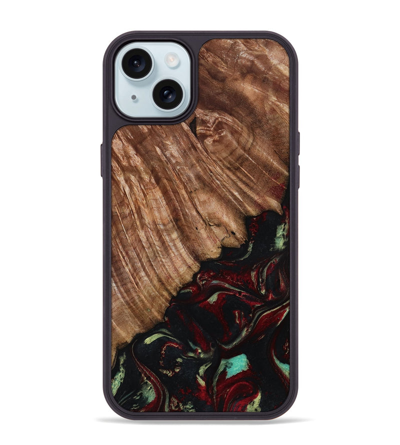 iPhone 15 Plus Wood Phone Case - Dakari (Red, 791019)