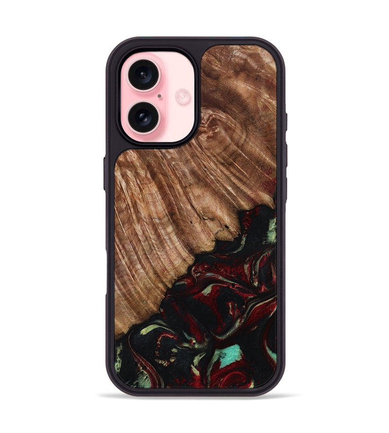 iPhone 16 Wood Phone Case - Dakari (Red, 791019)