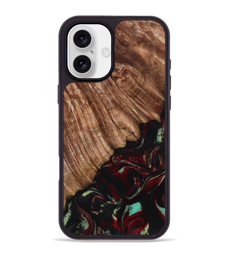 iPhone 16 Plus Wood Phone Case - Dakari (Red, 791019)