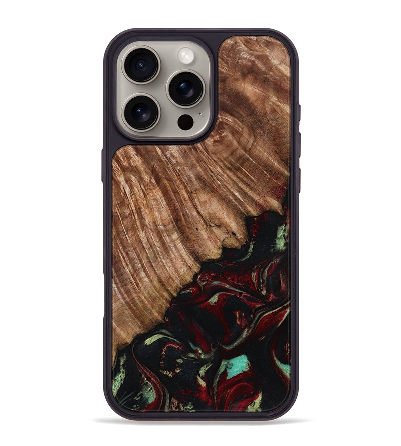 iPhone 16 Pro Max Wood Phone Case - Dakari (Red, 791019)