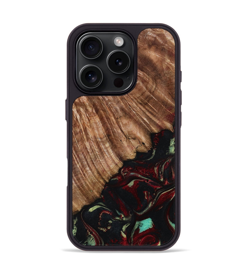 iPhone 16 Pro Wood Phone Case - Dakari (Red, 791019)