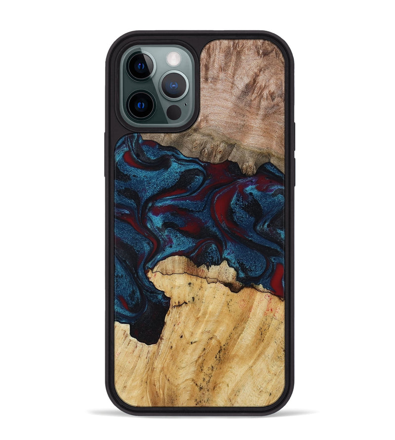 iPhone 12 Pro Max Wood Phone Case - Chester (Red, 791020)