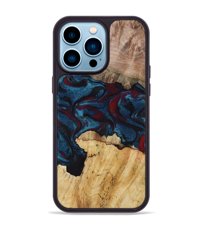 iPhone 14 Pro Max Wood Phone Case - Chester (Red, 791020)