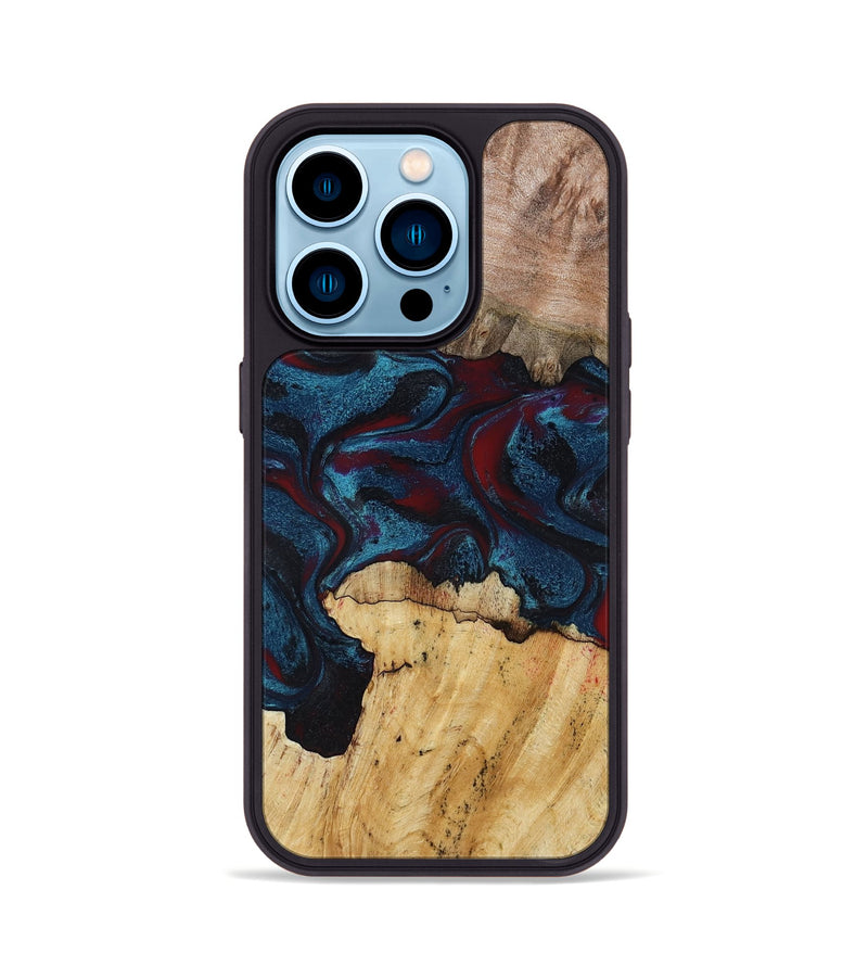 iPhone 14 Pro Wood Phone Case - Chester (Red, 791020)