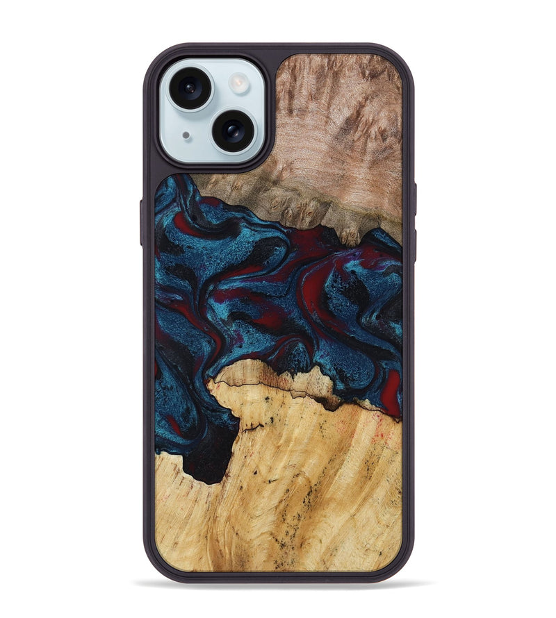 iPhone 15 Plus Wood Phone Case - Chester (Red, 791020)