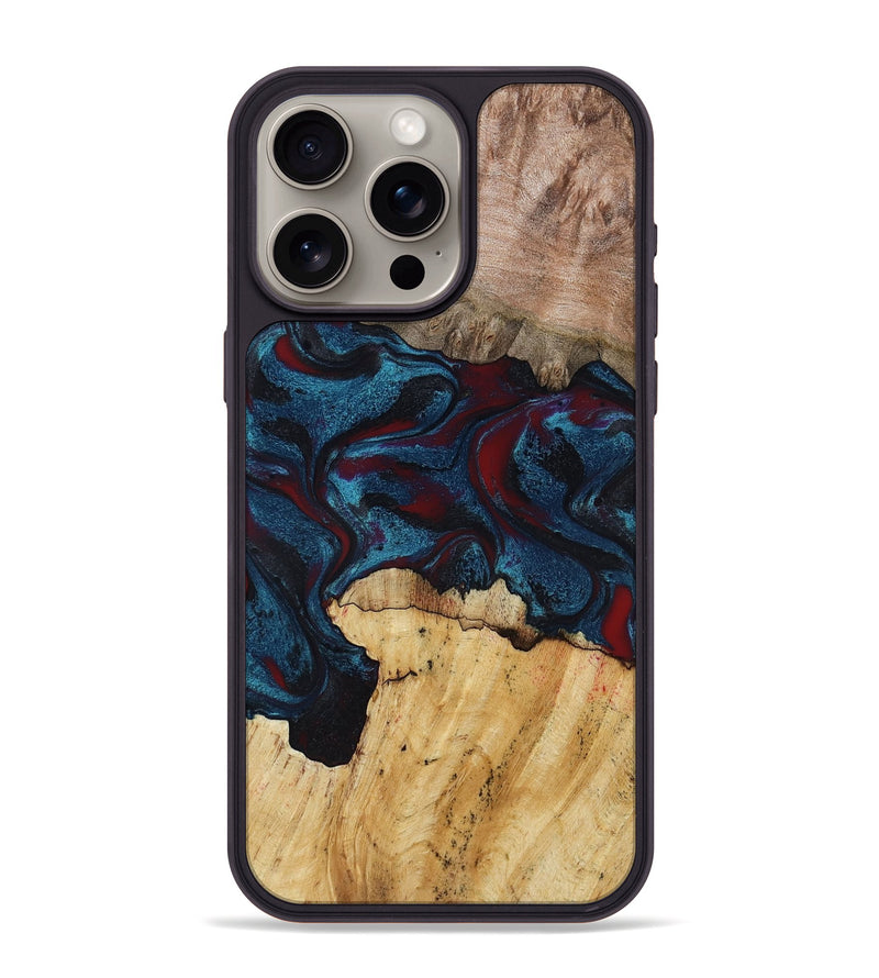iPhone 15 Pro Max Wood Phone Case - Chester (Red, 791020)