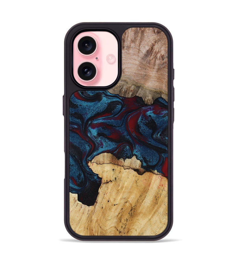 iPhone 16 Wood Phone Case - Chester (Red, 791020)