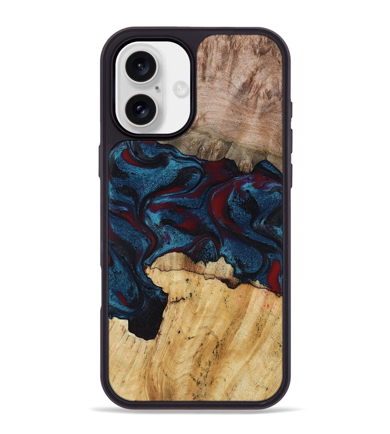 iPhone 16 Plus Wood Phone Case - Chester (Red, 791020)