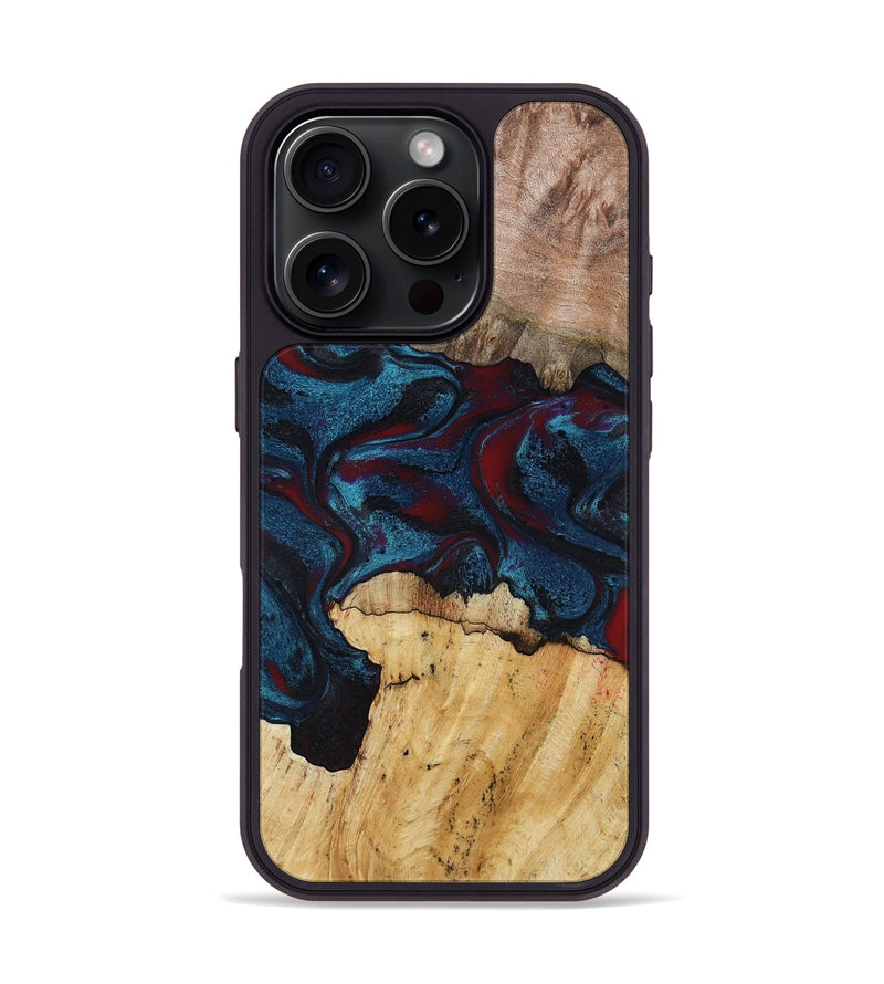 iPhone 16 Pro Wood Phone Case - Chester (Red, 791020)