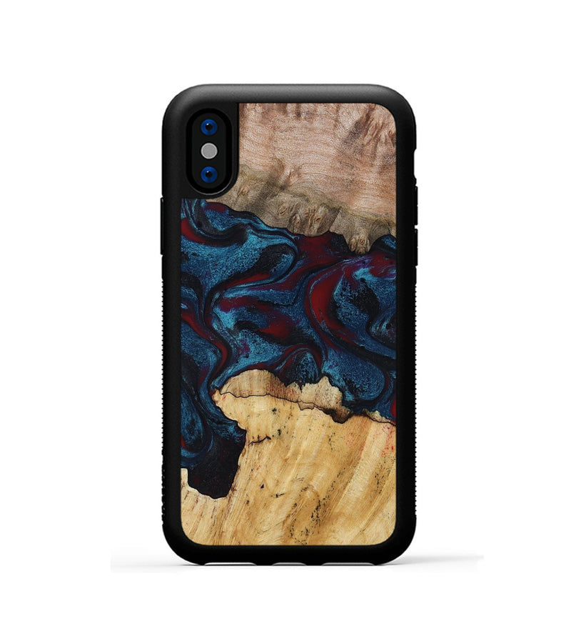 iPhone Xs Wood Phone Case - Chester (Red, 791020)
