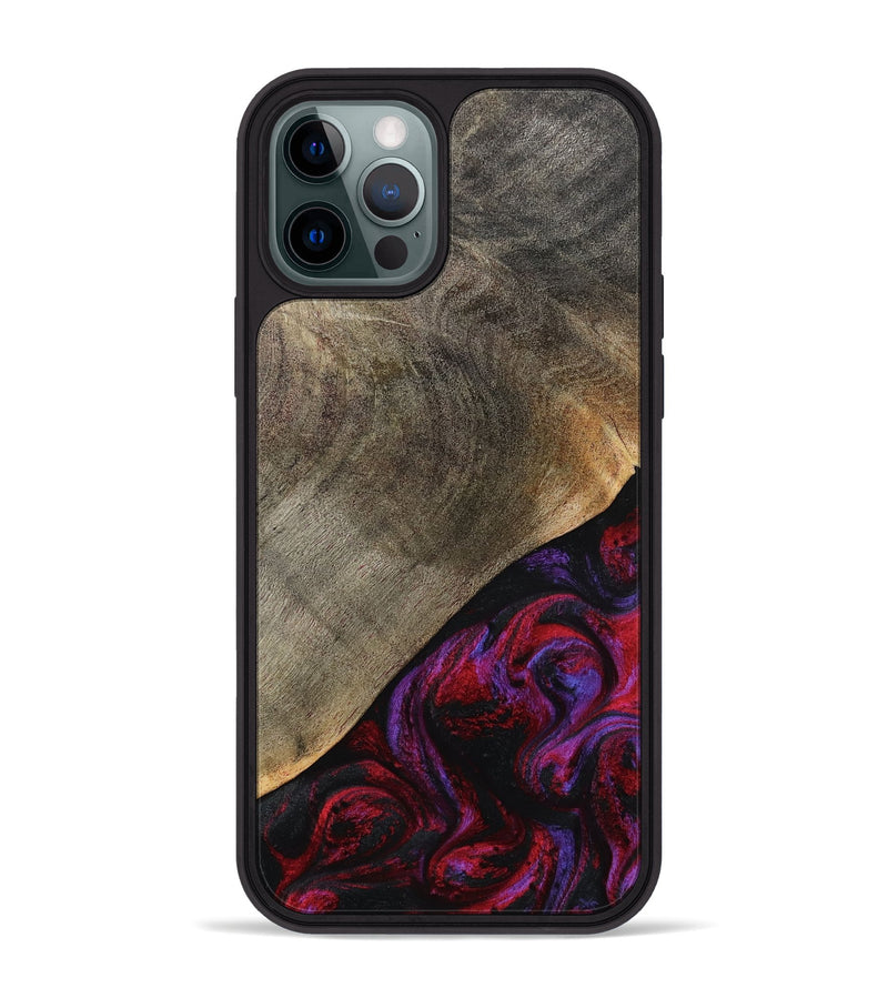 iPhone 12 Pro Max Wood Phone Case - Gussie (Red, 791021)