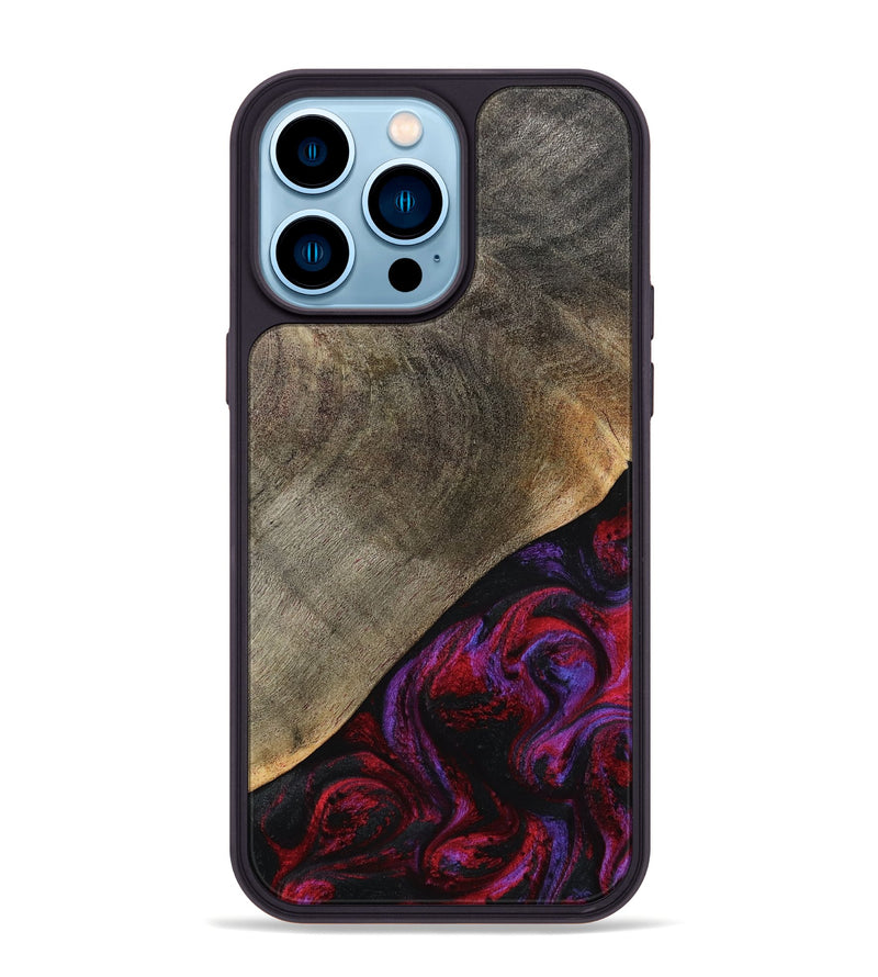 iPhone 14 Pro Max Wood Phone Case - Gussie (Red, 791021)