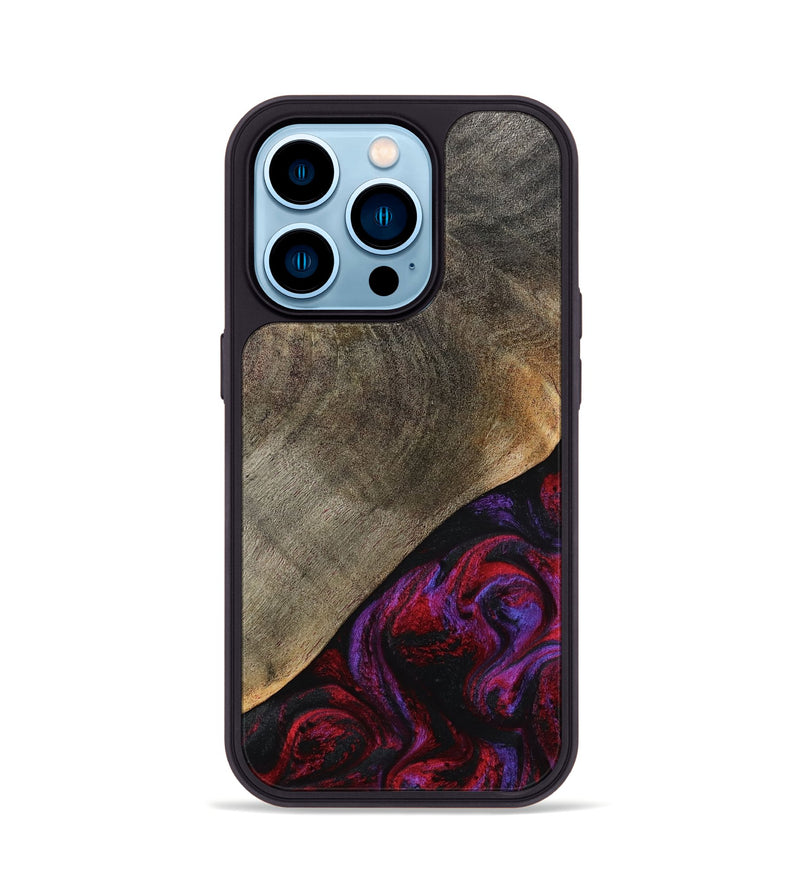 iPhone 14 Pro Wood Phone Case - Gussie (Red, 791021)