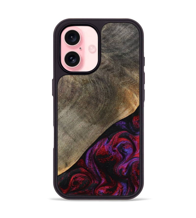 iPhone 16 Wood Phone Case - Gussie (Red, 791021)