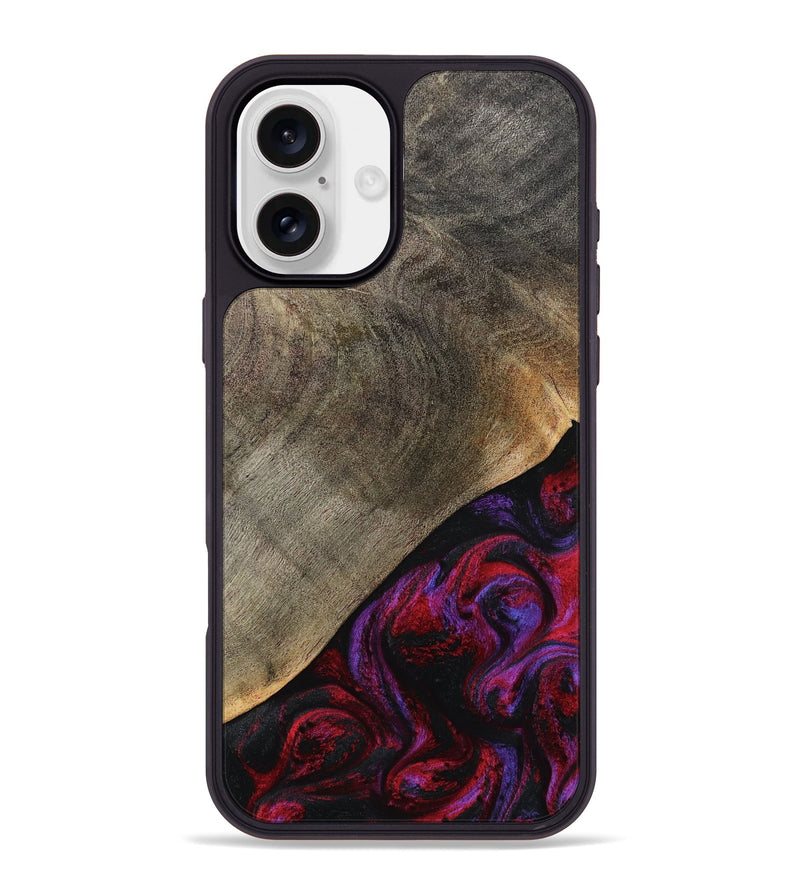 iPhone 16 Plus Wood Phone Case - Gussie (Red, 791021)