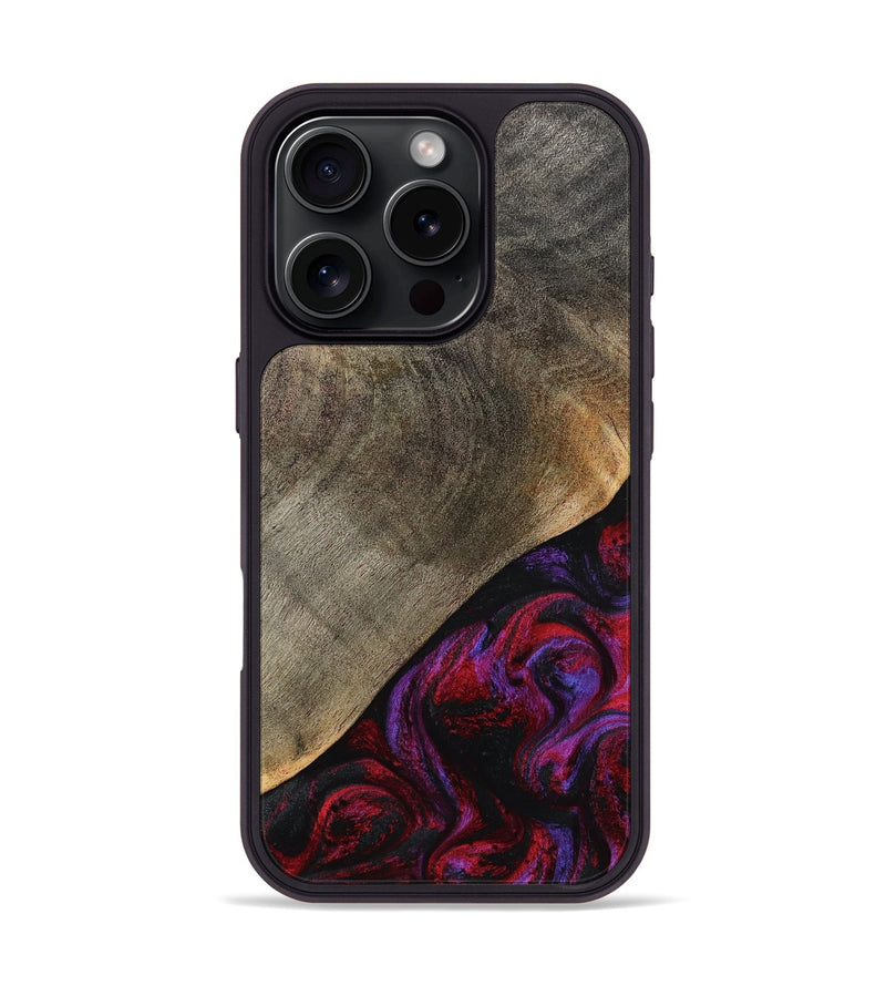 iPhone 16 Pro Wood Phone Case - Gussie (Red, 791021)