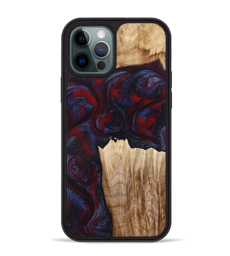 iPhone 12 Pro Max Wood Phone Case - Azari (Red, 791023)