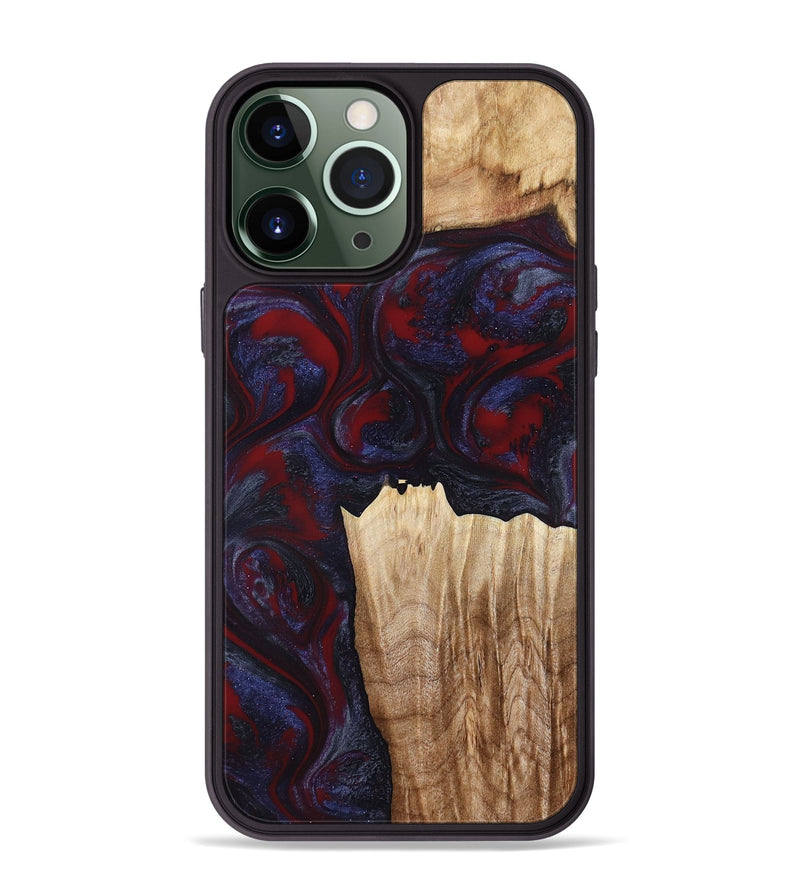 iPhone 13 Pro Max Wood Phone Case - Azari (Red, 791023)