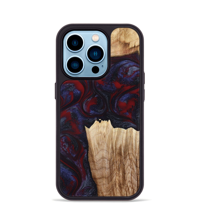 iPhone 14 Pro Wood Phone Case - Azari (Red, 791023)