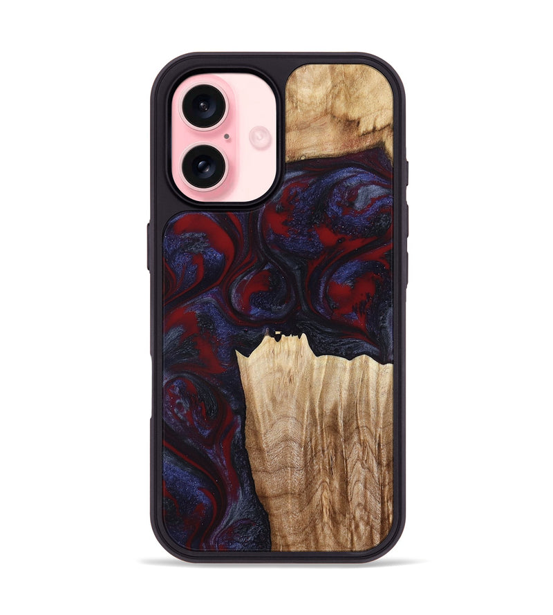 iPhone 16 Wood Phone Case - Azari (Red, 791023)