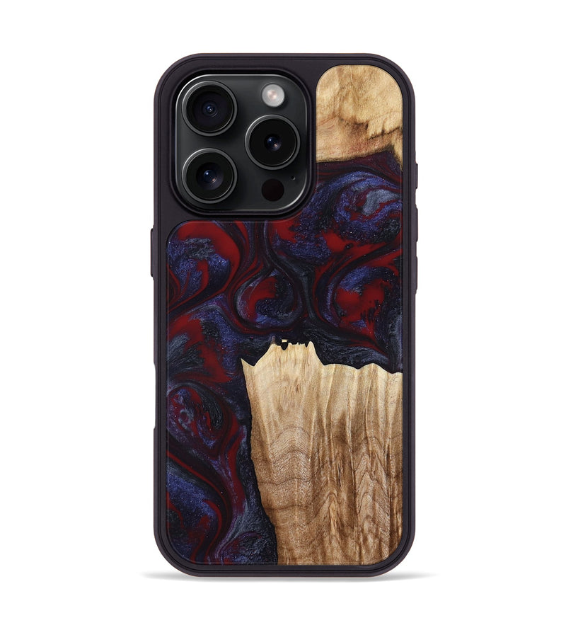 iPhone 16 Pro Wood Phone Case - Azari (Red, 791023)