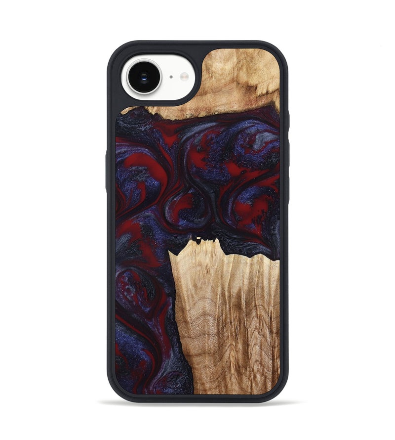 iPhone 16e Wood Phone Case - Azari (Red, 791023)