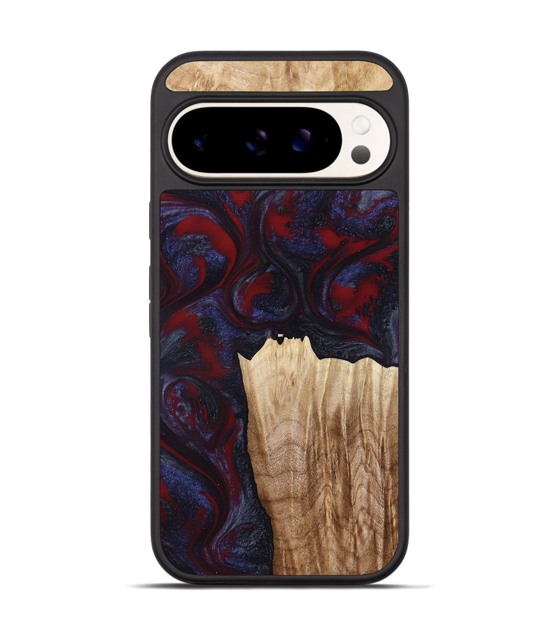 Pixel 9 Wood Phone Case - Azari (Red, 791023)