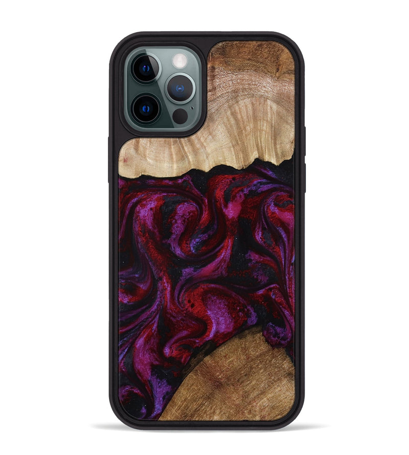iPhone 12 Pro Max Wood Phone Case - Katy (Red, 791024)