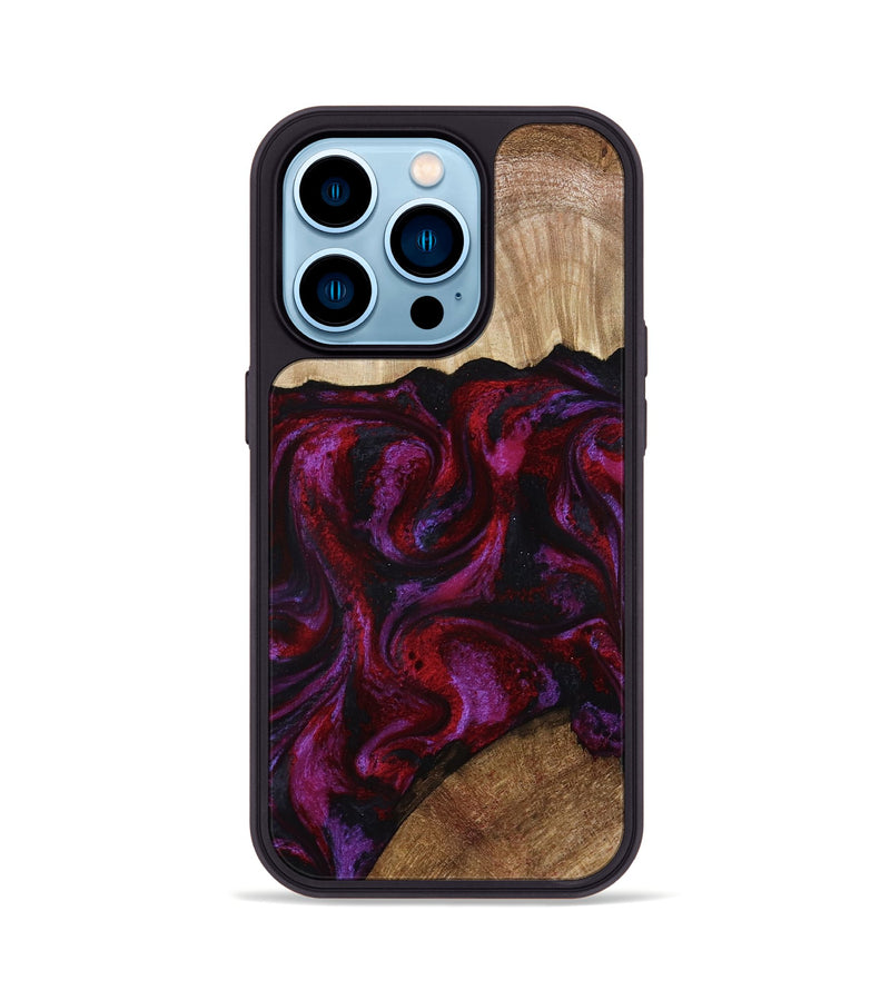 iPhone 14 Pro Wood Phone Case - Katy (Red, 791024)