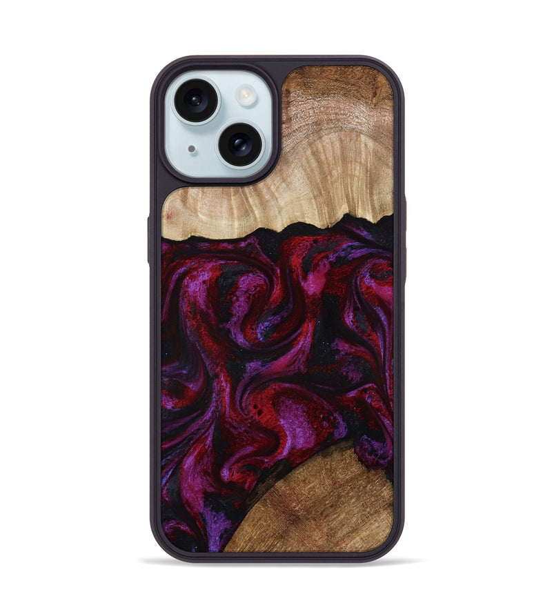 iPhone 15 Wood Phone Case - Katy (Red, 791024)