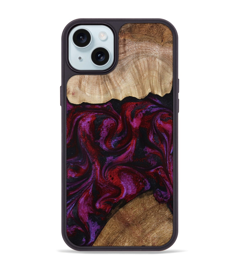 iPhone 15 Plus Wood Phone Case - Katy (Red, 791024)