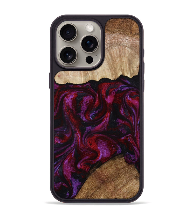 iPhone 15 Pro Max Wood Phone Case - Katy (Red, 791024)