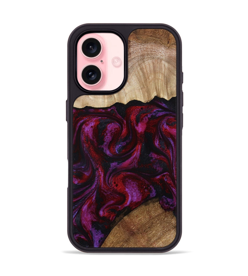 iPhone 16 Wood Phone Case - Katy (Red, 791024)