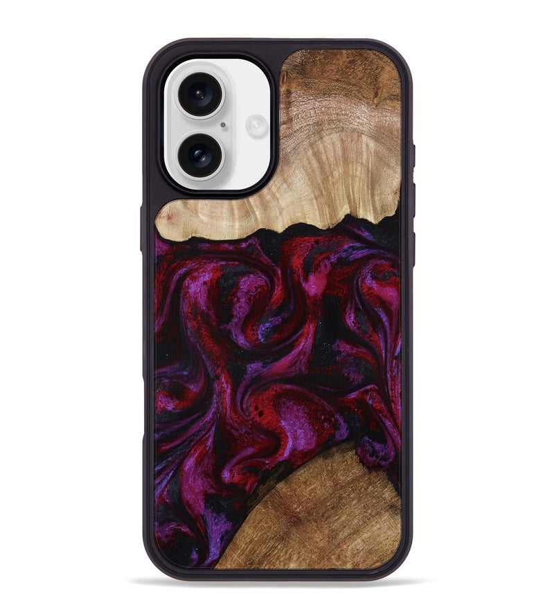iPhone 16 Plus Wood Phone Case - Katy (Red, 791024)