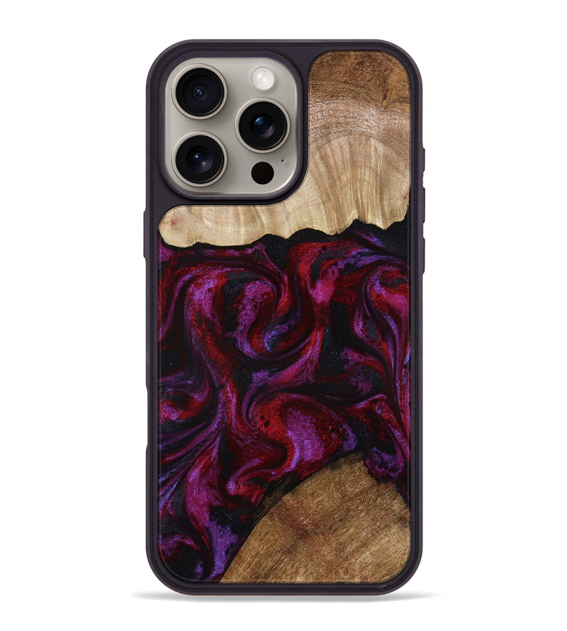 iPhone 16 Pro Max Wood Phone Case - Katy (Red, 791024)